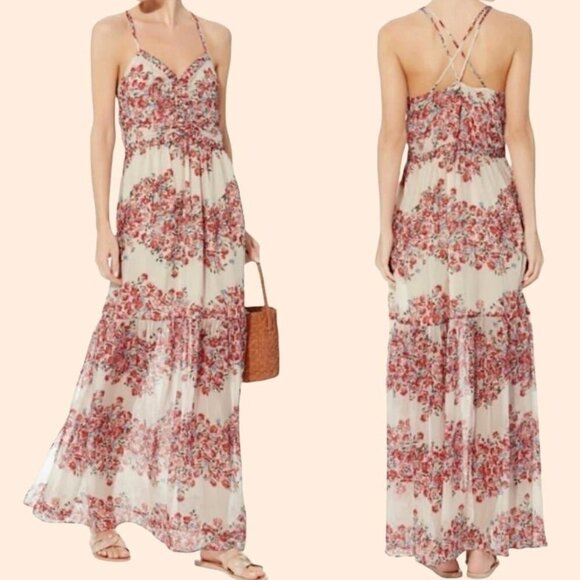 Intermix Floral Silk Dress - Picture 1 of 7